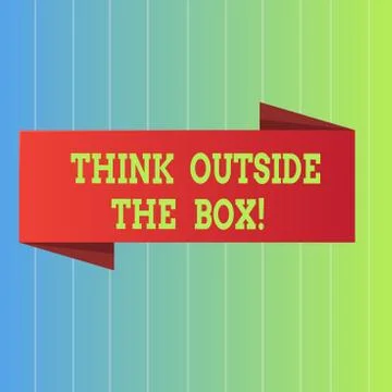 Handwriting text Think Outside The Box. Concept meaning Thinking of new and Stock Illustration