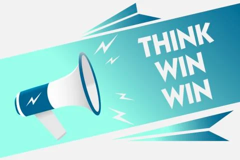Handwriting text Think Win Win. Concept meaning Business Strategy Competition 스톡 일러스트