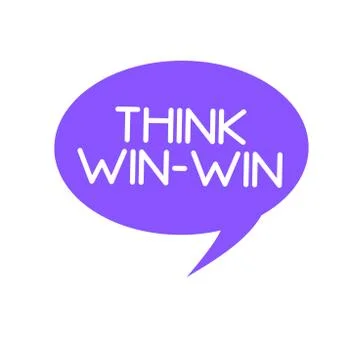 Handwriting text Think Win Win. Concept meaning Agreements or solutions are Stock Illustration