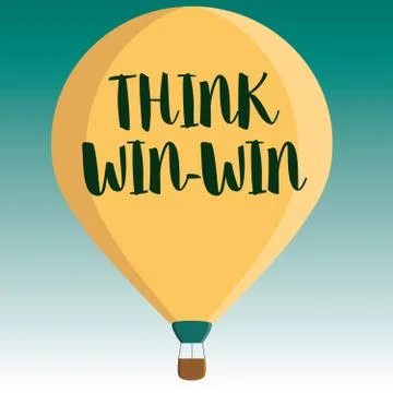 Handwriting text Think Win Win. Concept meaning Agreements or solutions are Stock Illustration