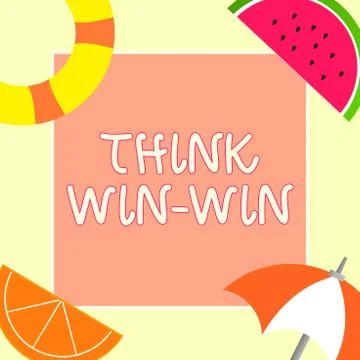 Handwriting text Think Win Win. Concept meaning Agreements or solutions are Stock Illustration