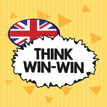 Handwriting text Think Win Win. Concept meaning Agreements or solutions are Stock Illustration