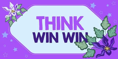 Handwriting text Think Win Win, Internet Concept Business Strategy Competitio Stockillustratie