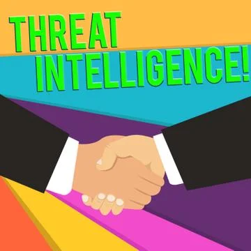 Handwriting text Threat Intelligence. Concept meaning analyzed and refined 스톡 일러스트