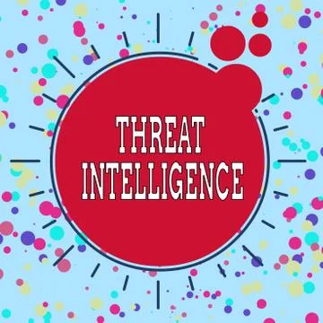 Handwriting text Threat Intelligence. Concept meaning analyzed and refined Illustrazione stock
