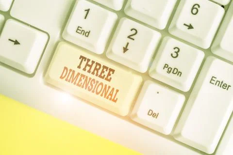 Handwriting text Three Dimensional. Concept meaning Things that have depth and 스톡 사진