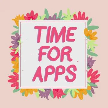 Handwriting text Time For Apps. Business approach The best fullfeatured service Stockillustratie
