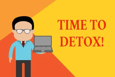 Handwriting text Time To Detox. Concept meaning when you purify your body of Illustrazione stock
