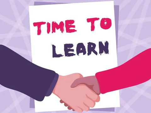 Handwriting text Time To Learn. Conceptual photo the need to get knowledge or Stock Illustration