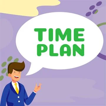 Handwriting text Time Plan. Business approach a system for paying for goods by Ilustração Stock
