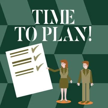 Handwriting text Time To Plan. Concept meaning Idea Development Moment Strategy Illustrazione stock