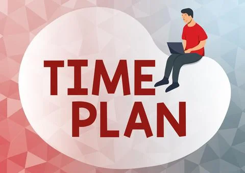Handwriting text Time Plan. Word for a system for paying for goods by Ilustração Stock