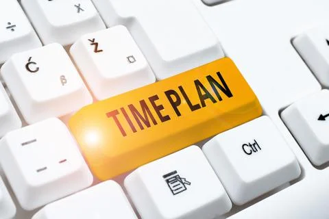 Handwriting text Time Plan. Word Written on a system for paying for goods by Fotos Stock