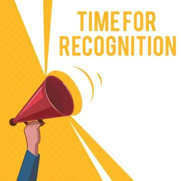Handwriting text Time For Recognition. Concept meaning Acknowledgement Interval Stock Illustration