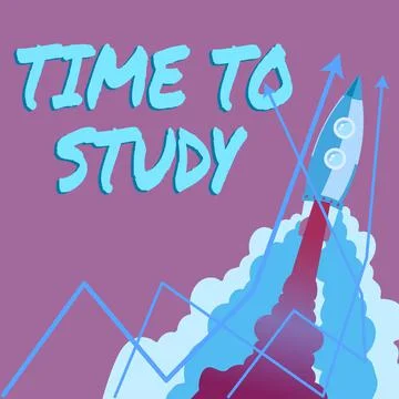 Handwriting text Time To Study. Concept meaning Exams ahead need concentrate in 스톡 일러스트