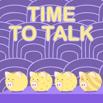 Handwriting text Time To Talk. Business showcase to discuss with the person イラスト素材