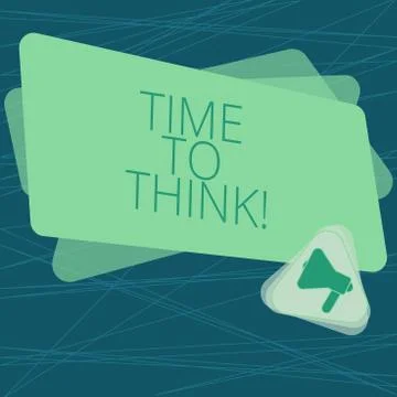 Handwriting text Time To Think. Concept meaning Reconsider some things Ilustración de archivo