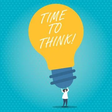 Handwriting text Time To Think. Concept meaning Reconsider some things Ilustración de archivo
