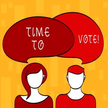 Handwriting text Time To Vote. Concept meaning Election ahead choose between Ilustração Stock