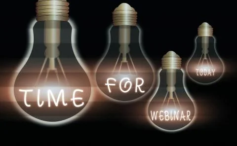 Handwriting text Time For Webinar. Concept meaning elearning, web conference Stock Illustration