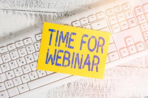 Handwriting text Time For Webinar. Concept meaning elearning, web conference Foto stock