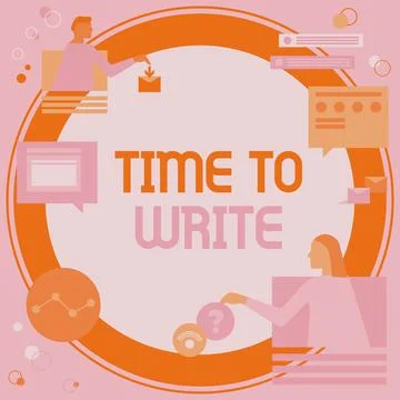 Handwriting text Time To Write. Business idea Stop abuse gender violence Stock Illustration