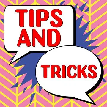 Handwriting text Tips And Tricks. Business showcase helpful advices that makes Illustrazione stock