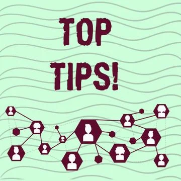 Handwriting text Top Tips. Concept meaning small but particularly useful piece Stock Illustration