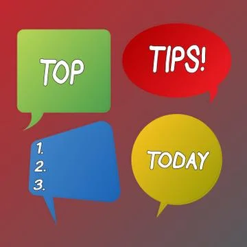 Handwriting text Top Tips. Concept meaning small but particularly useful piece Stock Illustration