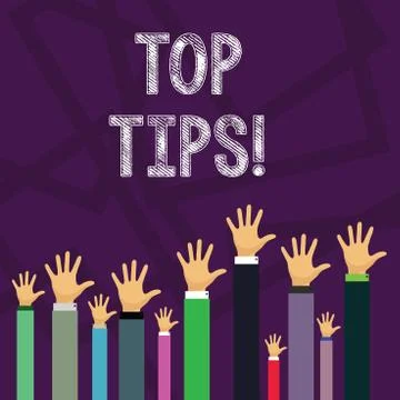 Handwriting text Top Tips. Concept meaning small but particularly useful piece Stock Illustration