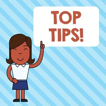 Handwriting text Top Tips. Concept meaning small but particularly useful piece Stock Illustration