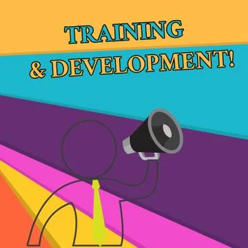 Handwriting text Training And Development. Concept meaning Organize Additional Stock Illustration