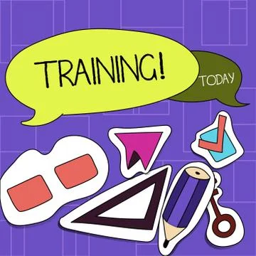 Handwriting text Training. Concept meaning Organized activity to develop skill 스톡 일러스트