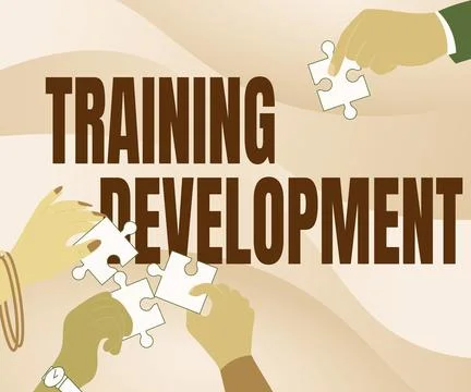 Handwriting text Training Development. Business approach Learn and Expand skills Stock Illustration