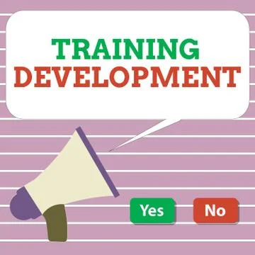 Handwriting text Training Development. Concept meaning Learn and Expand skills Illustrazione stock