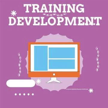 Handwriting text Training Development. Concept meaning Learn and Expand skills Illustrazione stock