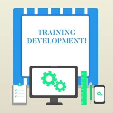 Handwriting text Training Development. Concept meaning Learn and Expand skills Stock Illustration