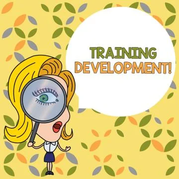 Handwriting text Training Development. Concept meaning Learn and Expand skills Illustrazione stock