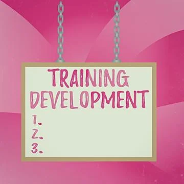 Handwriting text Training Development. Concept meaning Learn and Expand skills Illustrazione stock