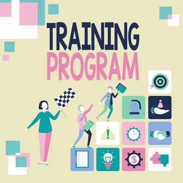 Handwriting text Training Program. Business approach learn specific knowledge or Ilustración de archivo