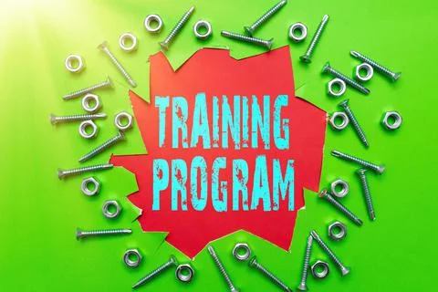 Handwriting text Training Program. Business concept learn specific knowledge or Foto stock