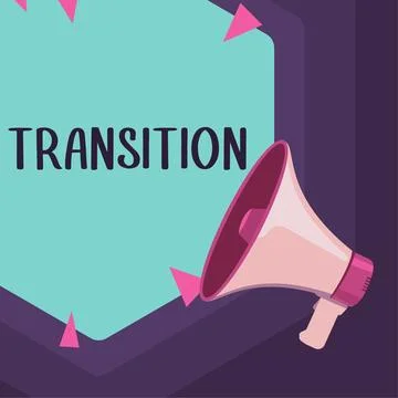 Handwriting text Transition. Internet Concept a dramatic or sweeping alteration Illustrazione stock