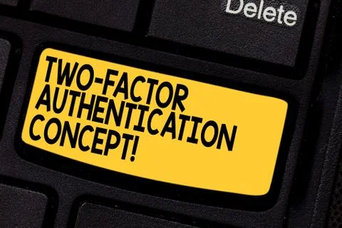 Handwriting text Two Factor Authentication Concept. Concept meaning two ways of Stock Photos