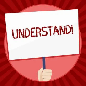 Handwriting text Understand. Concept meaning Ability to perceive intended Ilustração Stock