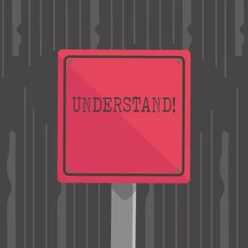 Handwriting text Understand. Concept meaning Ability to perceive intended mea Ilustração Stock