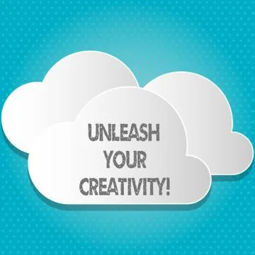Handwriting text Unleash Your Creativity. Concept meaning Develop Personal 스톡 일러스트