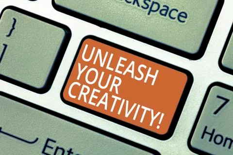 Handwriting text Unleash Your Creativity. Concept meaning Getting in touch what Stockfoto's