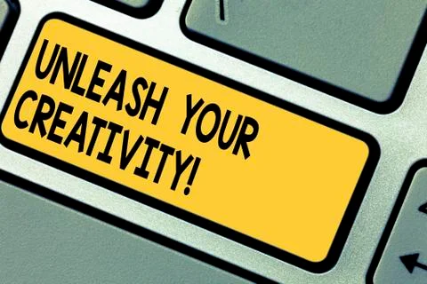 Handwriting text Unleash Your Creativity. Concept meaning Getting in touch what Stockfoto's