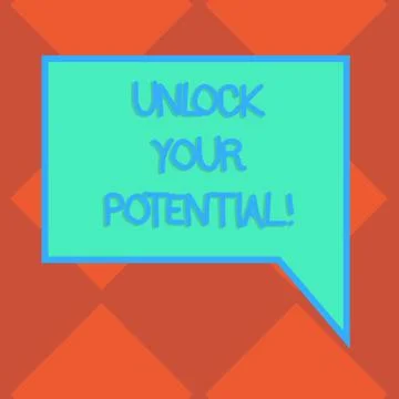 Handwriting text Unlock Your Potential. Concept meaning Reveal talent Develop イラスト素材