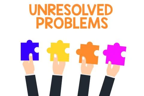 Handwriting text Unresolved Problems. Concept meaning those Queries no one can Stock Illustration